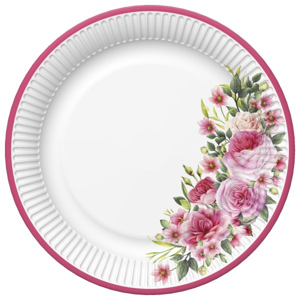 Väiksed papptaldrikud "Roosid"