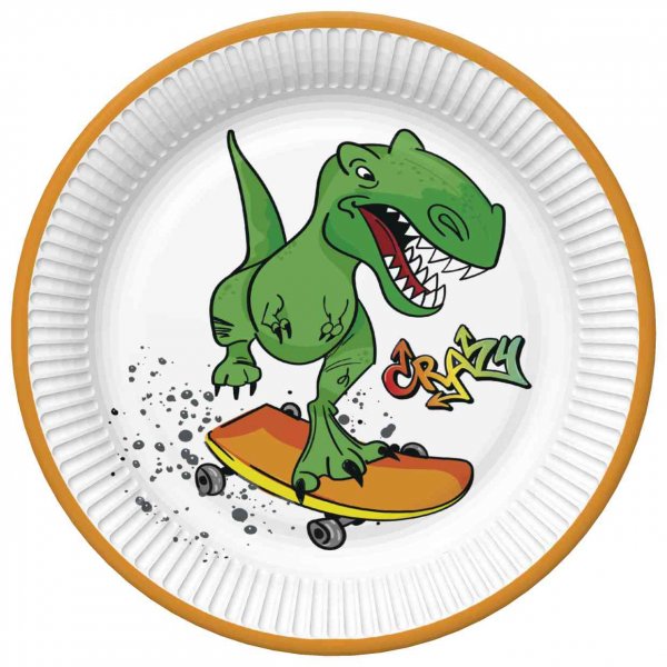 Väiksed papptaldrikud "Dinosaurus"
