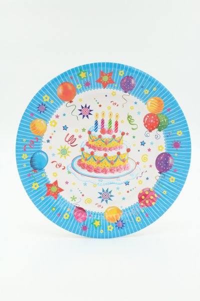 Suured papptaldrikud "Sünnipäevatort"