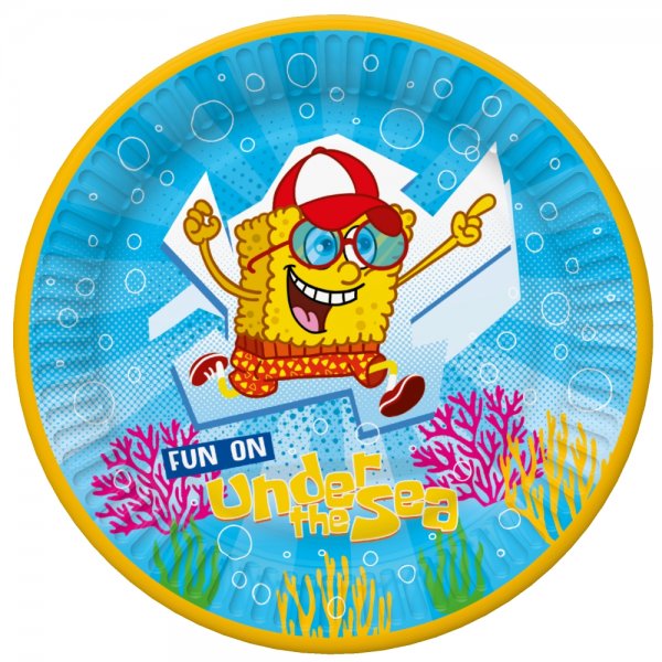 Suured papptaldrikud "Käsna-Kalle Kantpüks"