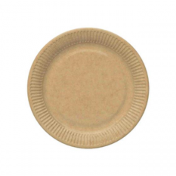 Väikesed pruunid papptaldrikud