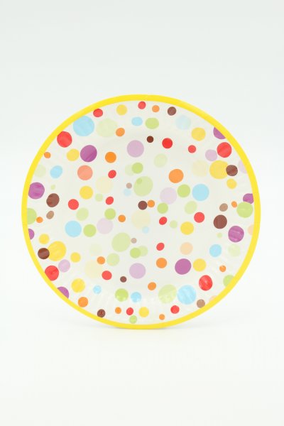 Väiksed papptaldrikud "Värvilised täpid"