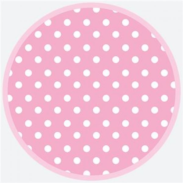 Väiksed papptaldrikud "Roosad valgete täppidega"