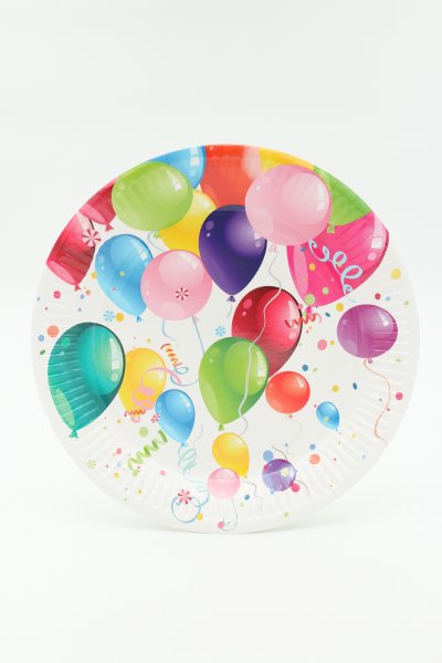 Suured papptaldrikud "Õhupallid"