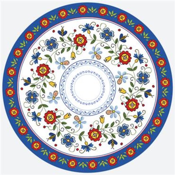 Suured papptaldrikud "Kašuubi muster"