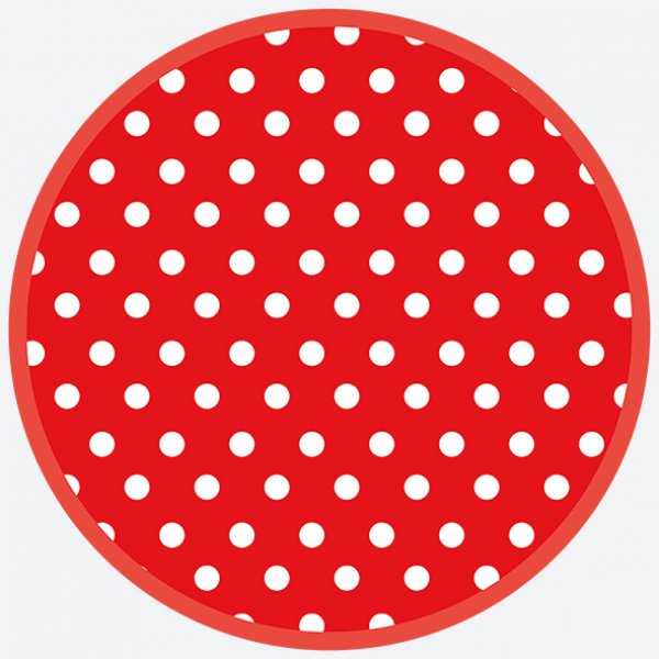 Suured papptaldrikud "Punased valgete täppidega"