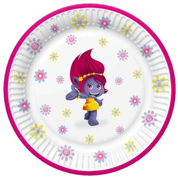 Suured papptaldrikud "Trollid"