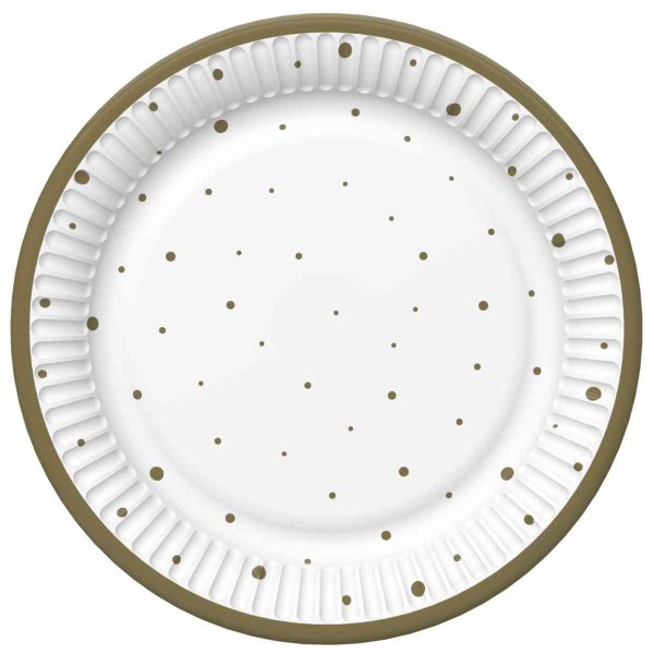 Suured papptaldrikud "Kuldne muster"